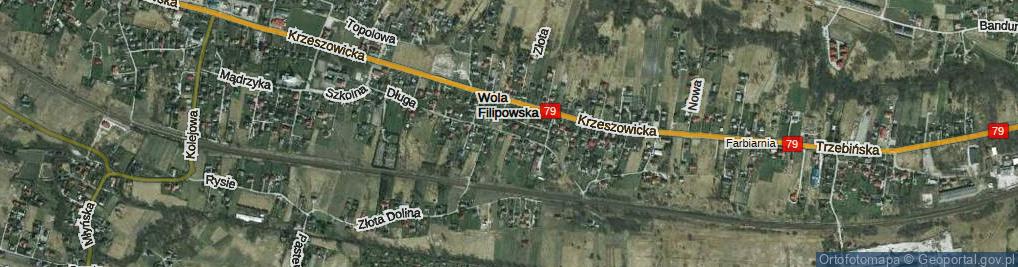 Zdjęcie satelitarne Przy Krzyżu ul.